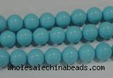 CTU1213 15.5 inches 10mm round synthetic turquoise beads