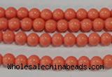 CTU1312 15.5 inches 6mm round synthetic turquoise beads