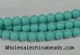 CTU1381 15.5 inches 5mm round synthetic turquoise beads