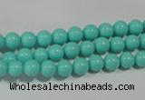 CTU1382 15.5 inches 6mm round synthetic turquoise beads