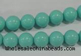 CTU1385 15.5 inches 12mm round synthetic turquoise beads