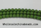 CTU1390 15.5 inches 4mm round synthetic turquoise beads