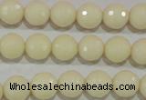 CTU1445 15.5 inches 12mm faceted round synthetic turquoise beads