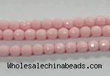 CTU1512 15.5 inches 6mm faceted round synthetic turquoise beads