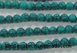 CTU1672 15.5 inches 6mm round synthetic turquoise beads