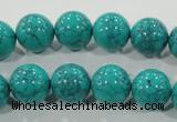 CTU1676 15.5 inches 14mm round synthetic turquoise beads
