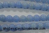 CTU1731 15.5 inches 4mm round synthetic turquoise beads