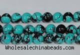 CTU1802 15.5 inches 6mm round synthetic turquoise beads