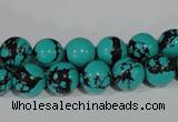 CTU1804 15.5 inches 10mm round synthetic turquoise beads