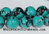 CTU1806 15.5 inches 14mm round synthetic turquoise beads
