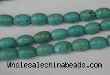 CTU1938 15.5 inches 6*9mm rice imitation turquoise beads