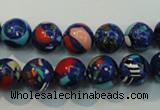 CTU2073 15.5 inches 10mm round synthetic turquoise beads