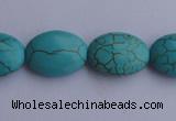 CTU22 15.5 inches 20*28mm oval blue turquoise strand beads Wholesale