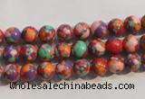 CTU2341 15.5 inches 6mm round synthetic turquoise beads