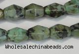 CTU2466 15.5 inches 7*8mm faceted rice African turquoise beads wholesale