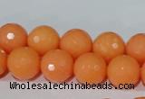 CTU2543 15.5 inches 12mm faceted round synthetic turquoise beads