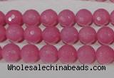 CTU2557 15.5 inches 8mm faceted round synthetic turquoise beads