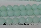 CTU2573 15.5 inches 8mm faceted round synthetic turquoise beads