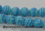 CTU2582 15.5 inches 8mm round synthetic turquoise beads