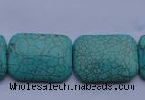 CTU26 15.5 inches 30*40mm rectangle blue turquoise beads Wholesale