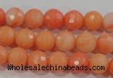 CTU2642 15.5 inches 6mm faceted round synthetic turquoise beads