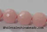 CTU2686 15.5 inches 18mm faceted round synthetic turquoise beads