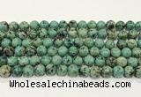 CTU514 15.5 inches 6mm round African turquoise beads wholesale