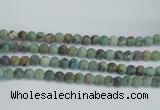 CTU565 15.5 inches 10mm round matte african turquoise beads