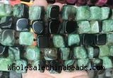 CUBS123 15 inches 12*13mm cube agate gemstone beads wholesale