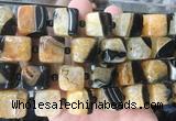 CUBS130 15 inches 14*15mm cube agate gemstone beads wholesale