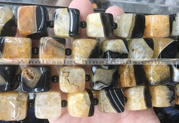 CUBS130 15 inches 14*15mm cube agate gemstone beads wholesale