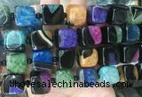 CUBS135 15 inches 14*15mm cube agate gemstone beads wholesale