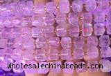 CUBS23 15 inches 8*8mm faceted cube rose quartz gemstone beads
