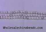 CWB225 15.5 inches 14mm round matte white howlite beads