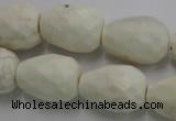 CWB338 15.5 inches 15*22mm faceted teardrop howlite turquoise beads