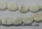 CWB352 15.5 inches 10*14mm oval howlite turquoise beads wholesale