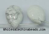 CWB54 20*30mm top-drilled teardrop natural white howlite gemstone beads