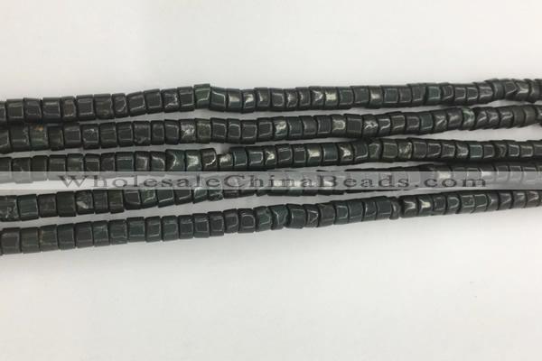 CWB828 15.5 inches 2*4mm tyre howlite turquoise beads wholesale