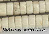 CWB833 15.5 inches 3*6mm tyre howlite turquoise beads wholesale