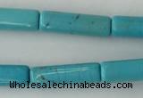 CWB915 15.5 inches 4*13mm tube howlite turquoise beads wholesale