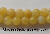CYJ252 15.5 inches 8mm round yellow jade beads wholesale