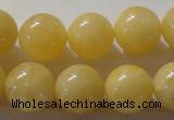 CYJ255 15.5 inches 14mm round yellow jade beads wholesale