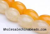 CYJ33 16 inches 8*12mm rice yellow jade gemstone beads Wholesale