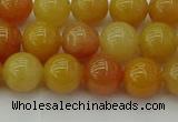 CYJ622 15.5 inches 8mm round yellow jade beads wholesale