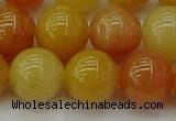 CYJ625 15.5 inches 14mm round yellow jade beads wholesale