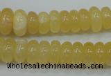CYJ65 15.5 inches 6*12mm rondelle yellow jade beads wholesale