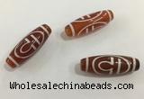 DZI435 10*30mm drum tibetan agate dzi beads wholesale