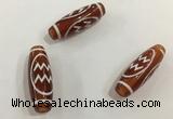 DZI436 10*30mm drum tibetan agate dzi beads wholesale