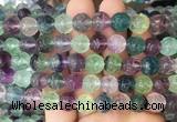 FGBS287 15 inches 10mm carved Lotus flower fluorite gemstone beads