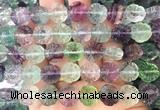 FGBS295 15 inches 12mm carved flower fluorite gemstone beads